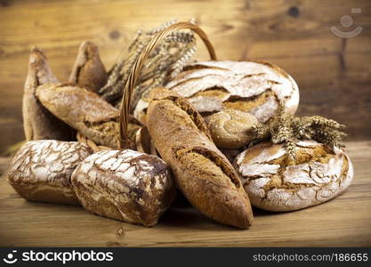 Baked traditional bread, natural colorful tone