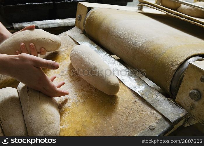 Baker Preparing Bread Dough