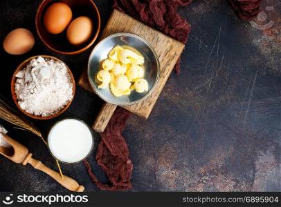 baking ingredient on a table, stock photo