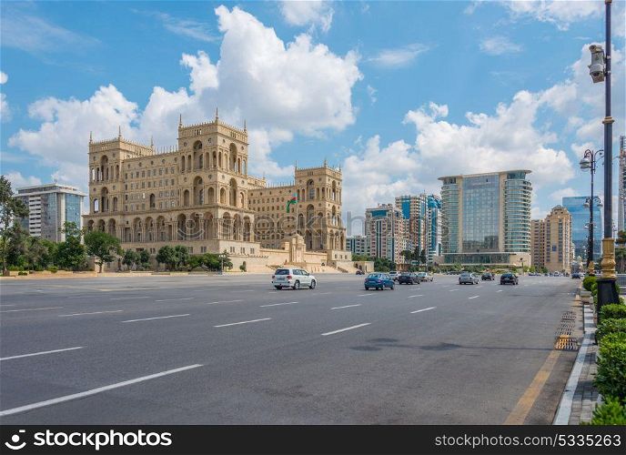 Baku - July 18, 2015: Government House in Azerbaijan, Baku. Government House is a gothic-style building in Baku. Baku - July 18, 2015: Government House in Azerbaijan, Baku. Gove
