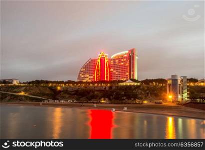 Baku - JUNE 29, 2015: Jumeirah Hotel on June 29 in Baku, Azerbaijan. Baku has many modern hotels. Baku - JUNE 29, 2015: Jumeirah Hotel on June 29 in Baku, Azerbai