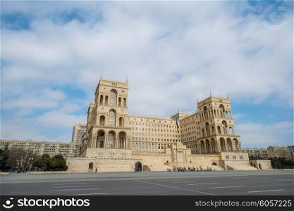 Baku - MARCH 1, 2014: Government House on march 1 in Azerbaijan, Baku. Government House is a gothic-style building in Baku