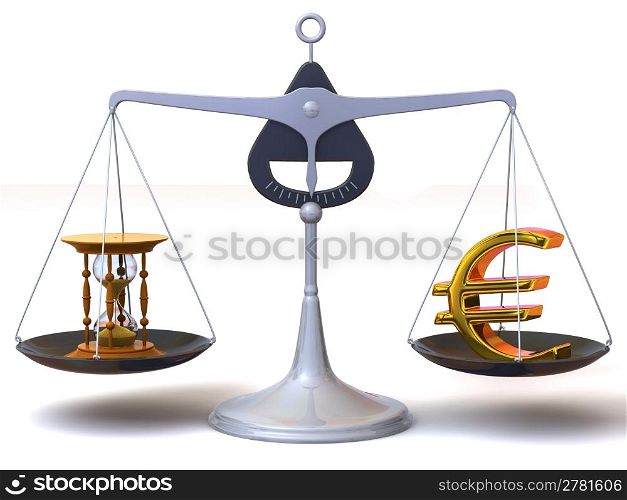 balance of time and money. 3d