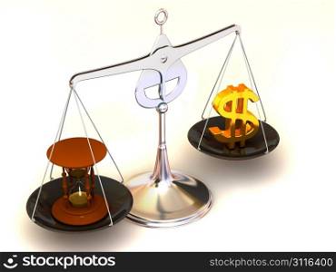 balance of time and money. 3d