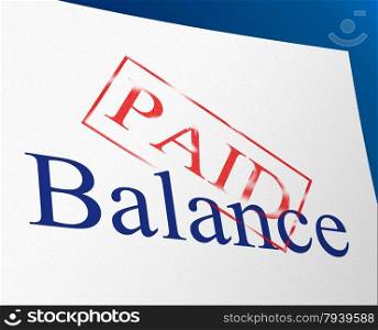 Balance Paid Showing Equal Value And Equality
