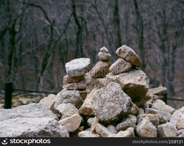Balance stones in Seoraksan National Park. South Korea