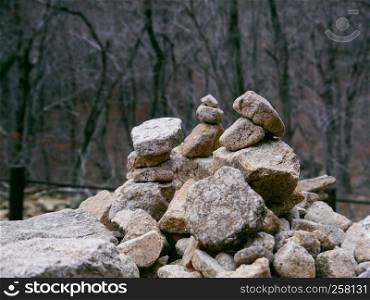 Balance stones in Seoraksan National Park. South Korea
