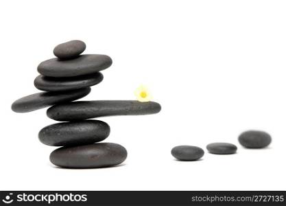 Balanced rocks representing meditation