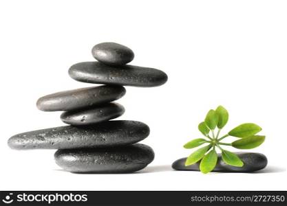 Balanced rocks representing meditation