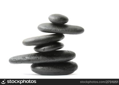 Balanced rocks representing meditation