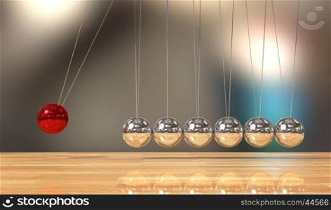 Balancing ball Newton's cradle pendulum