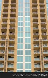 balconies array on an apartment building