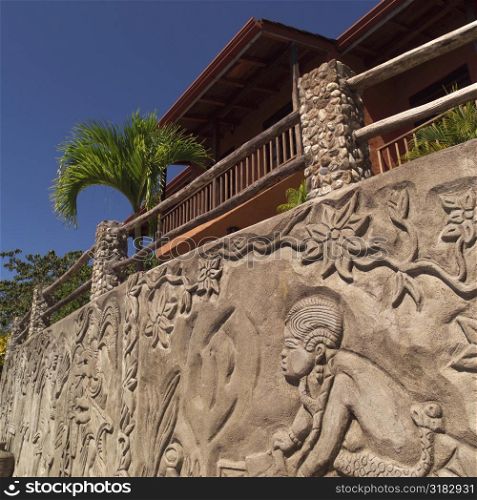 Balcony and mural in Costa Rica