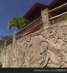 Balcony and mural in Costa Rica