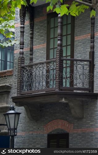 Balcony of a building at Shanghai French Concession, Shanghai, China