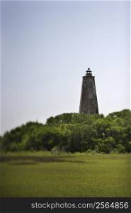 Bald Head Island lighthouse on Bald Head Island, North Carolina.