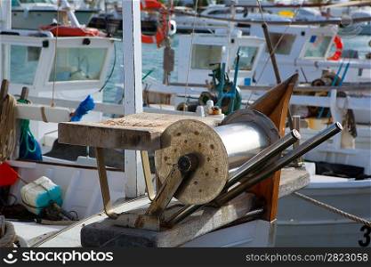 Balearic islands professional fisher boats in Formentera