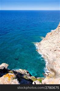 Balearic Mediterranean sea high view from Barbaria Formentera island
