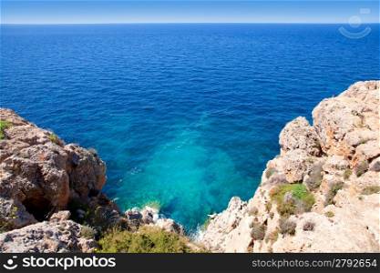 Balearic Mediterranean sea high view from Barbaria Formentera island