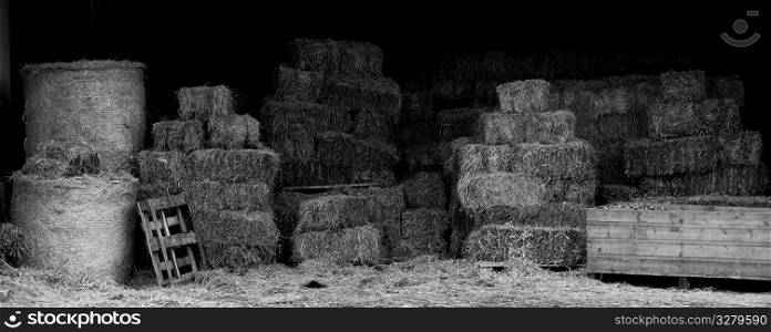 Bales of hay.