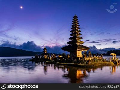 Bali pagoda in sunrise