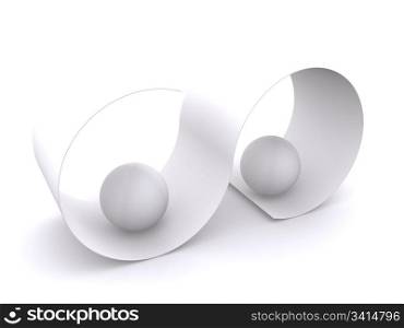 ball abstract background. 3d