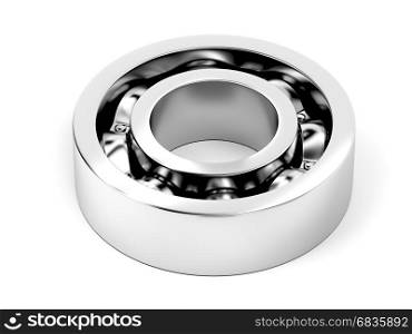 Ball bearing on white background
