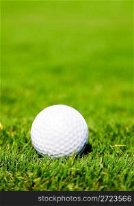 Ball for a golf on a grass...