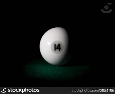Ball number 14 for Russian billiard pyramid