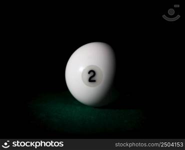 Ball number 2 for Russian billiard pyramid