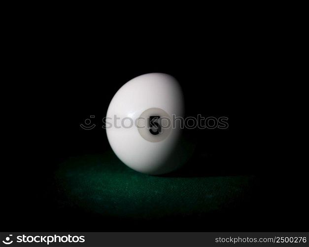 Ball number 5 for Russian billiard pyramid