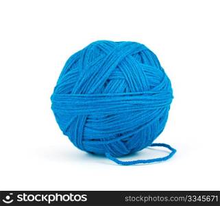 Ball of threads isolated on white background