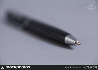 ball point pen isolated on gray background