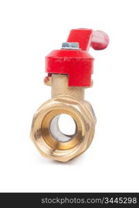 Ball valve with red handle