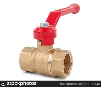 Ball valve with red handle