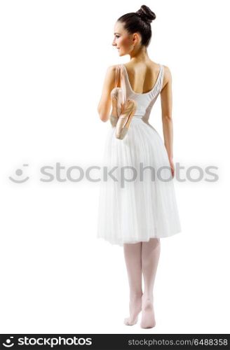Ballerina (isolated on white version). Young ballerina (isolated on white version)