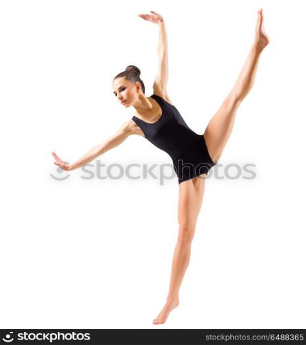 Ballerina (isolated on white version). Young ballerina (isolated on white version)