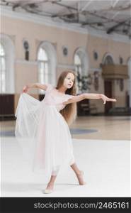 ballerina pink dress dancing dance floor