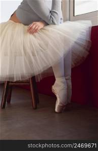 ballerina tutu skirt pointe shoes window