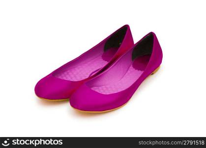 Ballet shoes isolated on the white