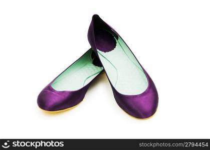 Ballet shoes isolated on the white