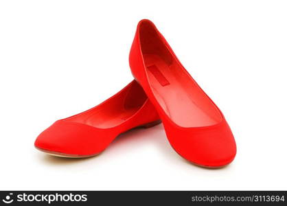 Ballet shoes isolated on the white