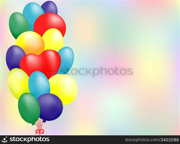 balloon card. vector