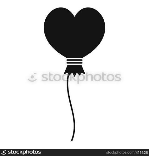 Balloon in the shape of heart icon. Simple illustration of balloon in the shape of heart vector icon for web. Balloon in the shape of heart icon, simple style