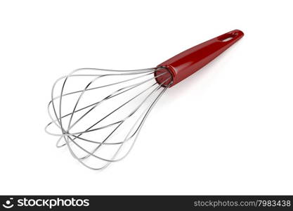 Balloon whisk on white background