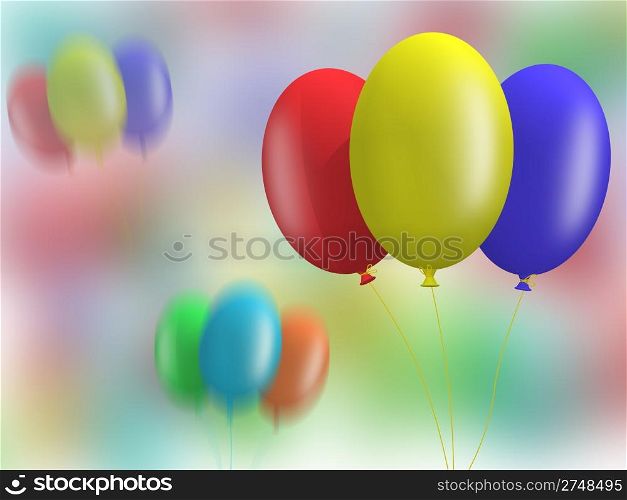 Balloons. Bright, colourful, celebratory balloons. Abstraction - a background
