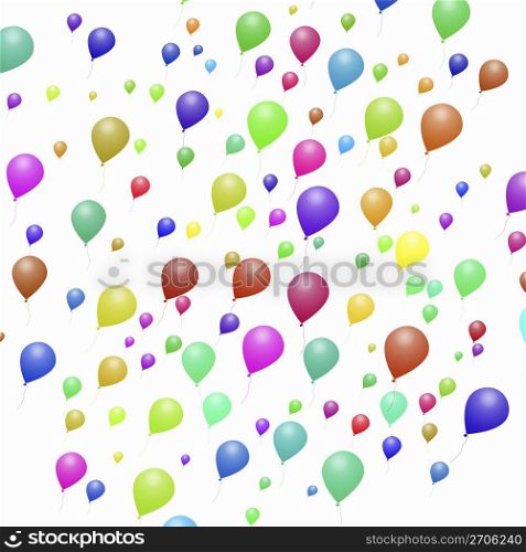 Balloons on white background design