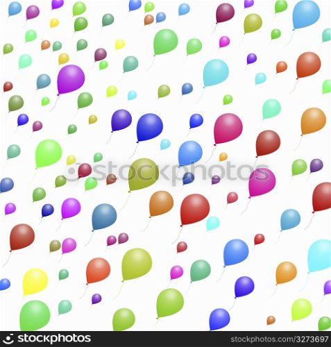 Balloons on white background design