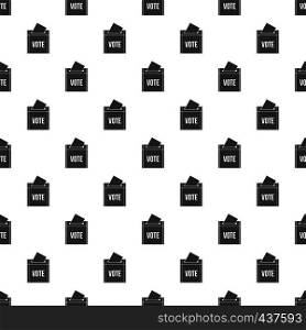 Ballot box pattern seamless in simple style vector illustration. Ballot box pattern vector