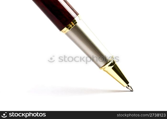 Ballpoint Pen writing on white background